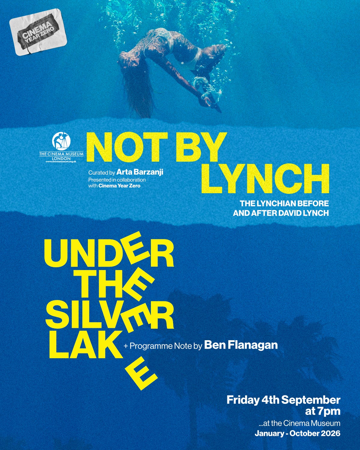 Not By Lynch event poster for Under the Silver Lake.