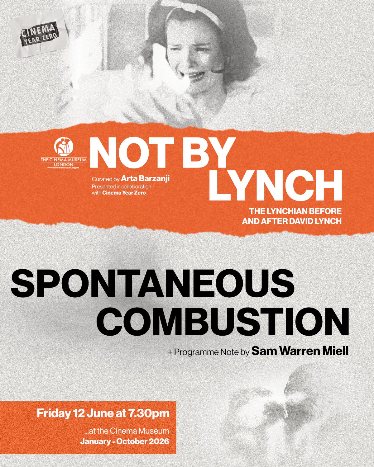 Not By Lynch event poster for Spontaneous Combustion.