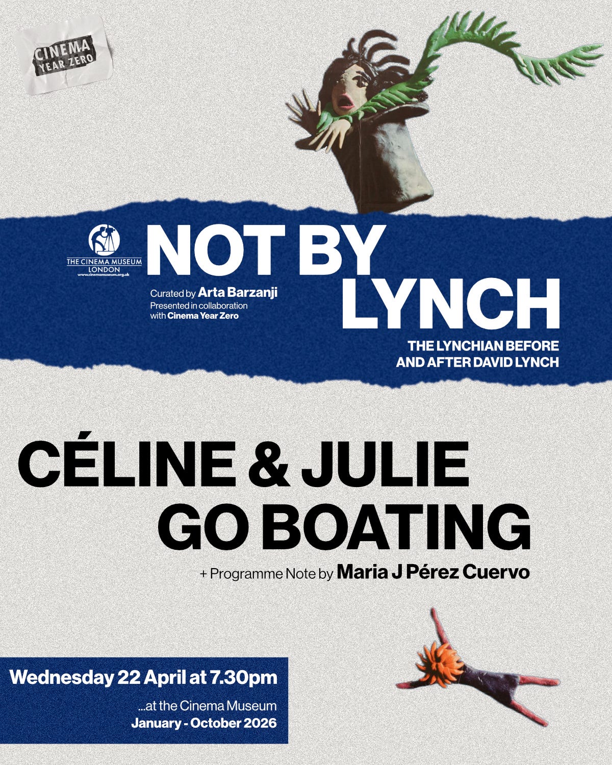 Not By Lynch event poster for Céline and Julie Go Boating.